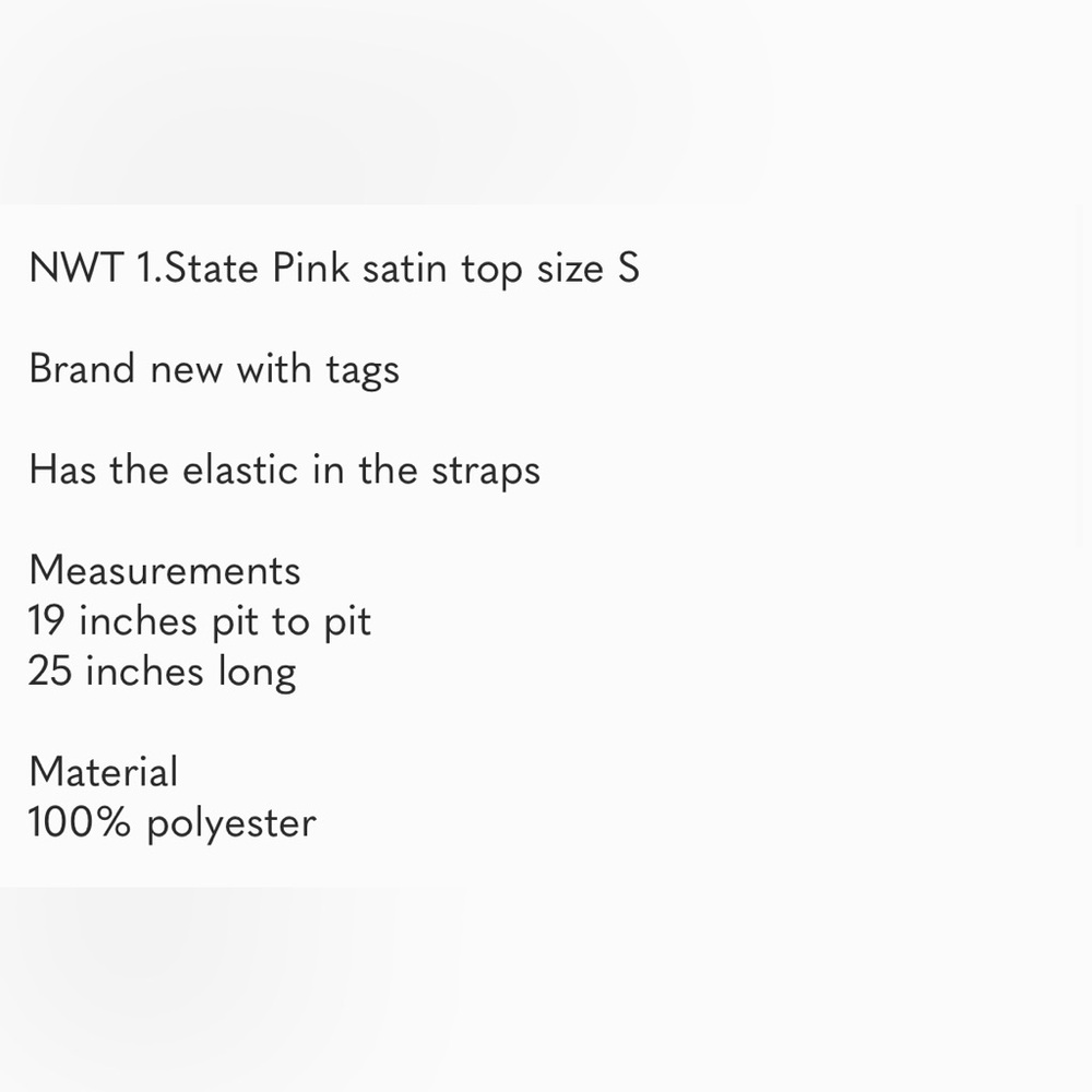 NWT 1.State Pink satin top size S - Picture 8 of 8